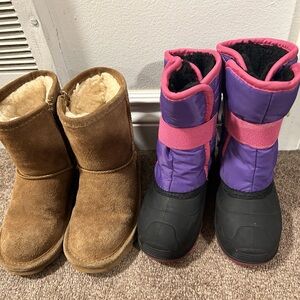 SOLD! 2 pairs girl’s winter boots US 10
